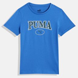 Puma Boys Brand Logo Printed Pure Cotton Squad T-shirt-image-37