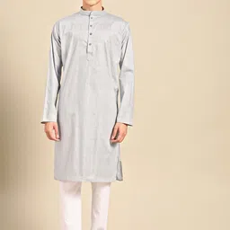 MANQ Men Regular Pure Cotton Kurta with Pyjamas-16