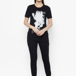 VIMAL JONNEY Women Black & White Printed Cotton Night Suit T_1_BLK_F4_BLK_02-image-3