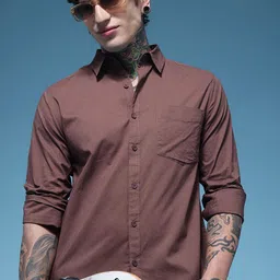 HERE&NOW Solid Pure Cotton Shirt-picture-20