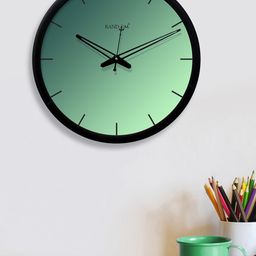 RANDOM Green Round Solid 30.4 cm Analogue Wall Clock-3