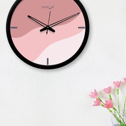 RANDOM Pink & White Round Colourblocked 30.4 cm Analogue Wall Clock-27