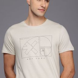 HRX by Hrithik Roshan Printed Yoga Pure Cotton T-shirt-image-83