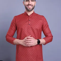SHIWAM ETHNIX Ethnic Motifs Printed Cotton Kurta-image-58