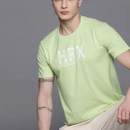 HRX by Hrithik Roshan Brand Logo Printed Regular Fit T-shirt-picture-49