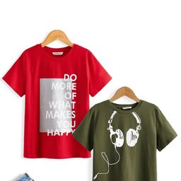 BAESD Boys Selection Of 2 Printed Cotton T-shirts-image-3