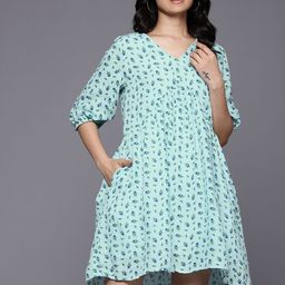 Allen Solly Woman Floral Printed Fit & Flare Dress-image-47