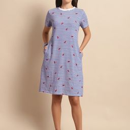 Dressitude Striped Pure Cotton T-shirt Nightdress-picture-55