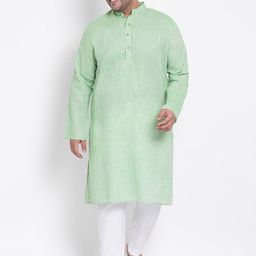 hangup plus Men Green Chikankari  Kurta-31