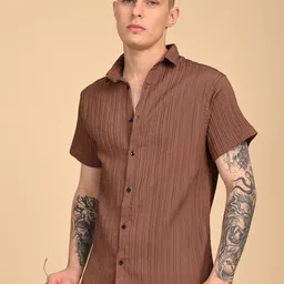 TIGER SNAKE Men Comfort Fit Textured Casual Shirt-picture-27