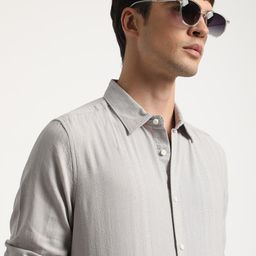 THE BEAR HOUSE Slim Fit Cotton Casual Shirt-image-90