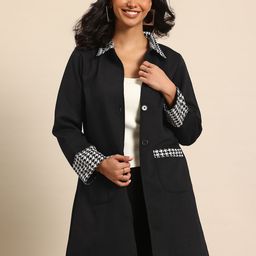 Qurvii Printed Fleece Coat-22