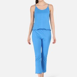 The Dry State Women Blue Solid Night suit-image-35