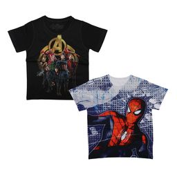 Marvel by Wear Your Mind Boys Black Printed Round Neck T-shirt-picture-18