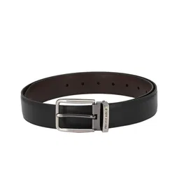Pacific Gold Men Black & Brown Textured Reversible Belt-image-8