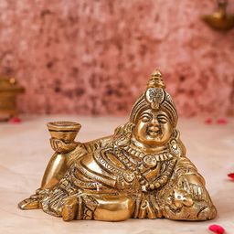 The Advitya Kuber Maharaj Brass Idol Showpiece-image-69