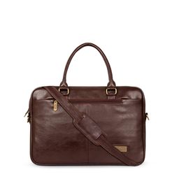 THE CLOWNFISH Unisex Brown Solid Laptop Bag-19