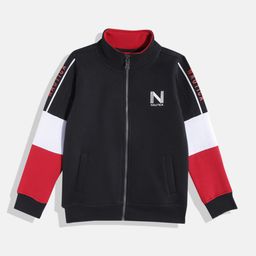 Nautica Boys Mock Collar Front-Open Sweatshirt-image-14