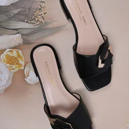 Ronnie Grey Women Open Toe Flats with Bows-39