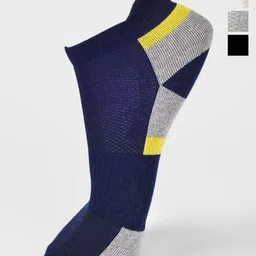 FRENCHIE Men Pack Of 4 Colourblocked Ankle-Length Socks-32