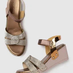 Marc Loire Textured PU Wedge Heels-58