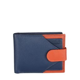 WildHorn Unisex Blue & Brown Genuine Leather Wallet-22