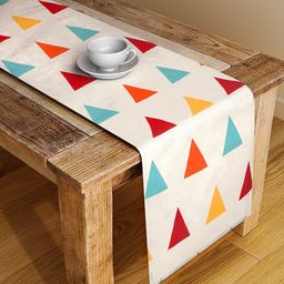 Alina decor Beige & Red Geometric Digital Printed Table Runner-23