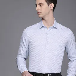 Louis Philippe Pure Cotton Classic Checked Formal Shirt-picture-3