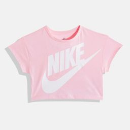 Nike Girls Pink Brand Logo Printed Boxy T-shirt-image-28