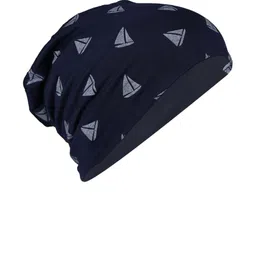 iSWEVEN Unisex Navy Blue Printed Beanie-image-66
