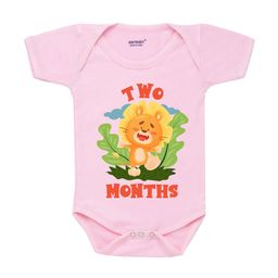 KNITROOT Infant Kids Pink & Orange Graphic Printed Bodysuit-image-95