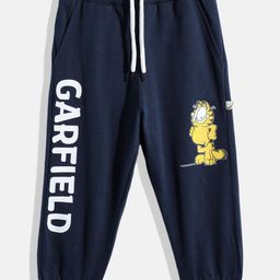 Happy Faces Boys Garfield Printed Pure Cotton Joggers-image-33