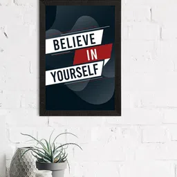 eCraftIndia Multicoloured Motivational Quote Satin Matt Texture UV Art Painting-image-47