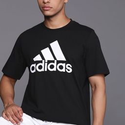 ADIDAS Men IN  Brand Logo Printed Pure Cotton T-shirt-image-98