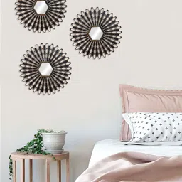 Art Street Set of 3 Brown & Black Beautiful Large Wall Mirror-image-46