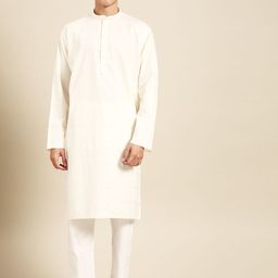 MANQ Men Striped Regular Pure Cotton Kurta with Pyjamas-18