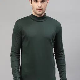 LINDBERGH Men Green Solid Knitted Pullover-image-94