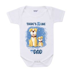 KNITROOT Infant Kids White & Blue Printed Bodysuit-image-78