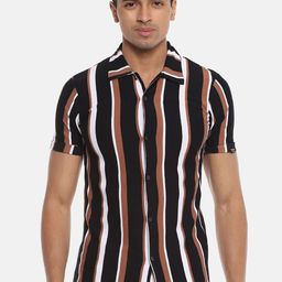 Campus Sutra Men Multicoloured Regular Fit Striped Casual Shirt-9