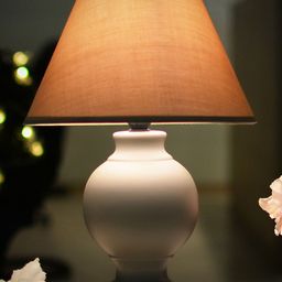 Archies Grey Solid Ceramic LED Table Lamp-15
