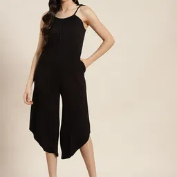 Qurvii Black Basic Jumpsuit-image-52