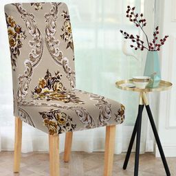 Cortina Brown Printed Chair Cover-55