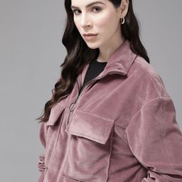 The Roadster Lifestyle Co. Velvet Finish Oversized Utility Pocket Sweatshirt-22