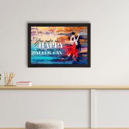 eCraftIndi Orange & Blue Motivational Quotes Printed Satin Matt Texture UV Art Painting-image-53