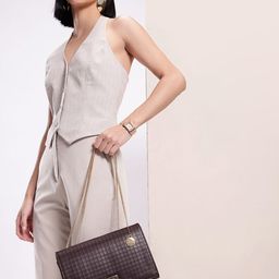 Chemistry Textured Structured Shoulder Bag-51