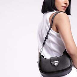 Mast & Harbour Textured Half Moon Sling Bag-12