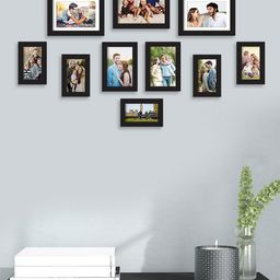 Art Street Set Of 10 Black Solid Individual Photo Frames-36