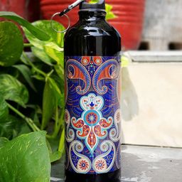 KOLOROBIA Assorted Majestic Paisley Printed Sipper Water Bottle-36