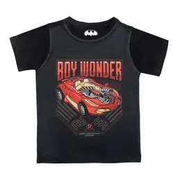 Batman Boys Black Printed Round Neck T-shirt-image-73