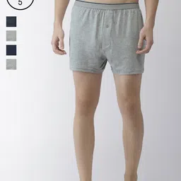 Marks & Spencer Men Pack of 5 Solid Boxers T148304F-image-61